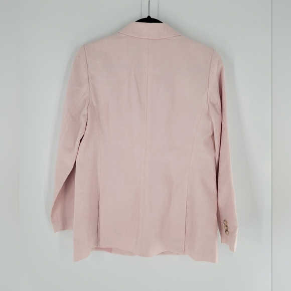 Talbots pink linen blend blazer jacket Size 6 New - Picture 5 of 6